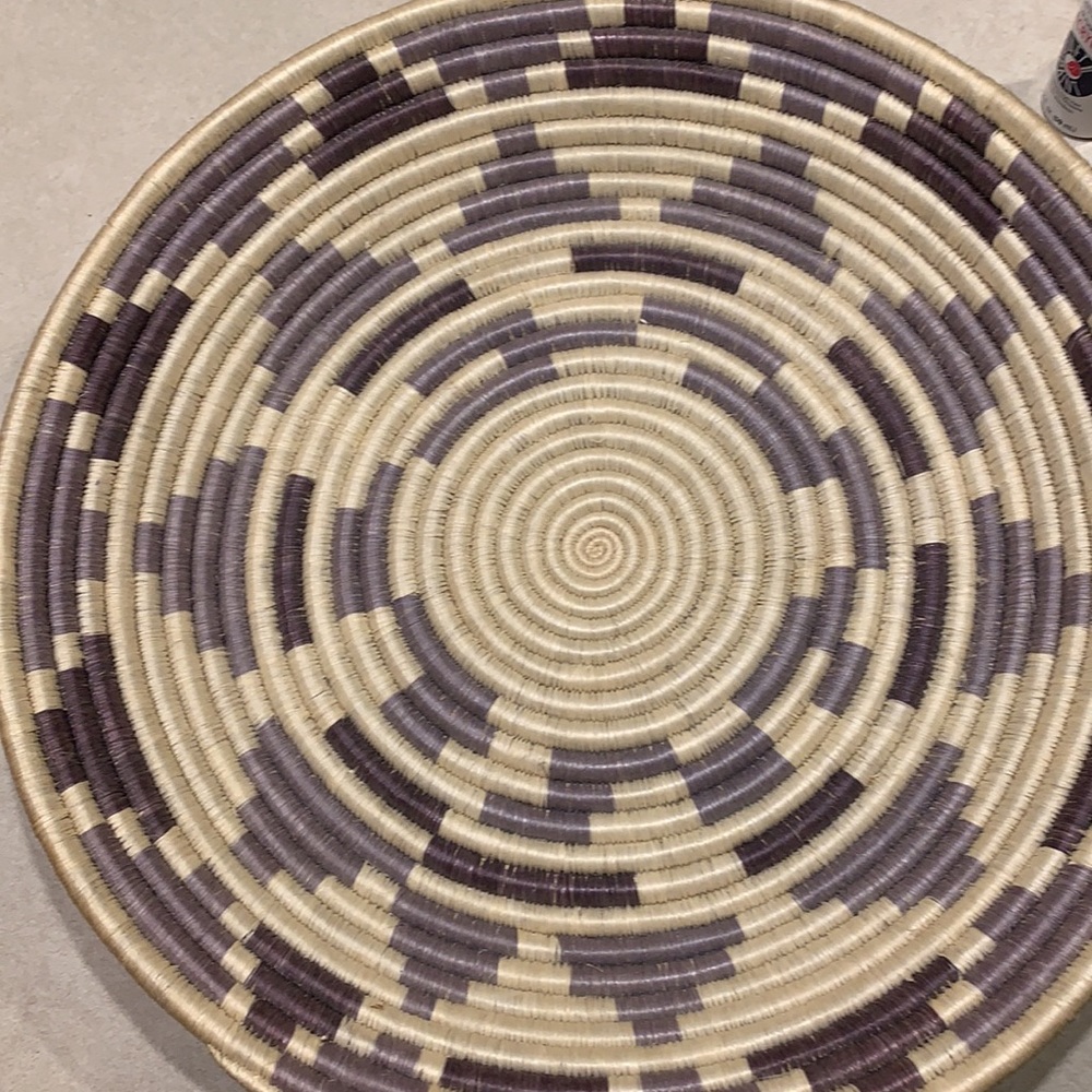 Hanging woven basket